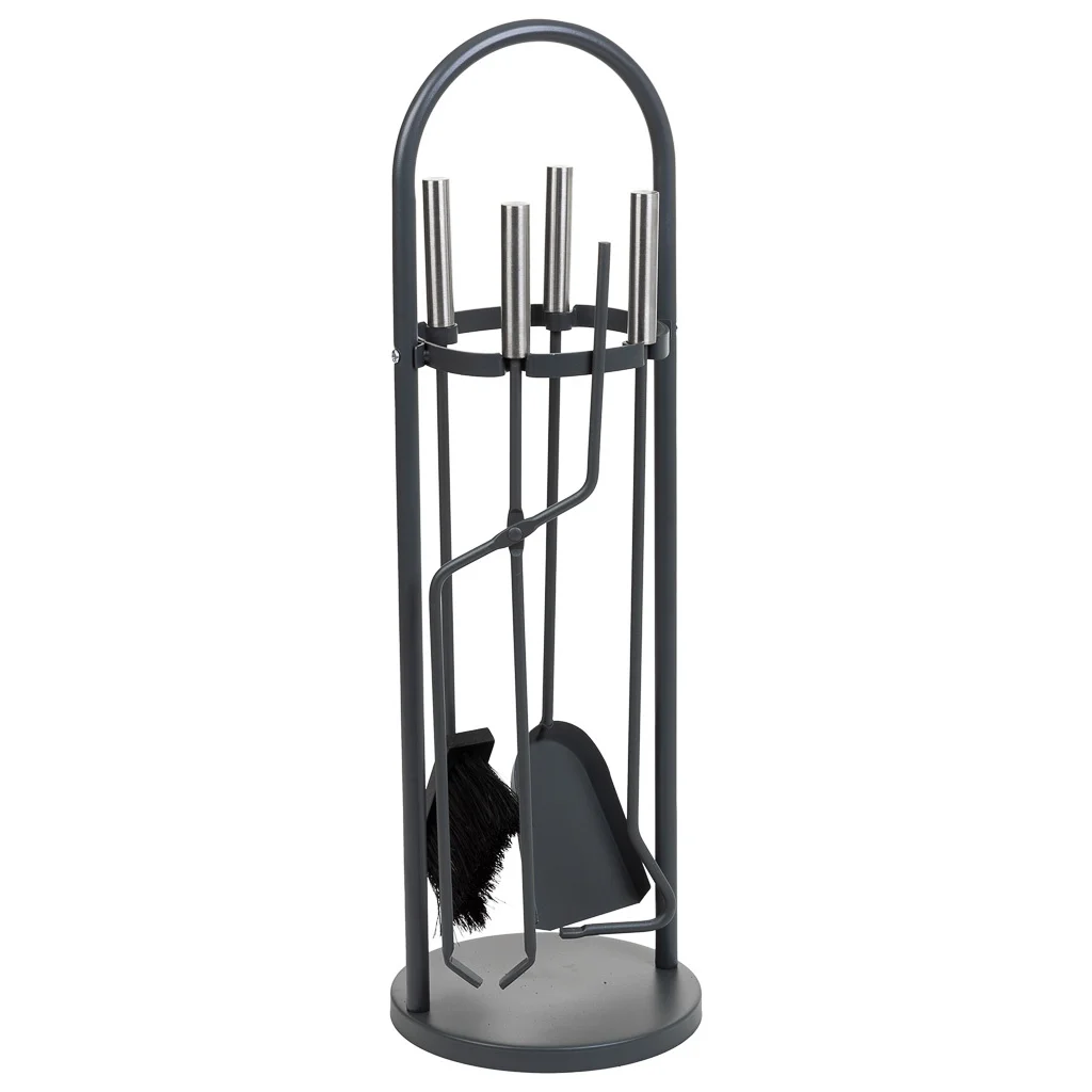 WANDERLUST DECO Set Completo de Herramientas para Chimenea de Metal Negro - Funcionalidad y Estilo