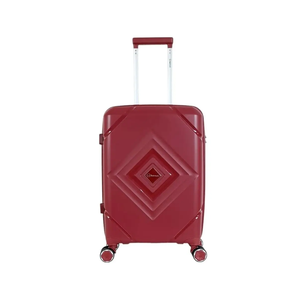 Maleta barata de Viaje de Cabina Benzi BZ5752 Burdeos  de  55 x 39 x 20 cm. muy ligera 2,3 kg. 4 ruedas dobles giratorias 360º. Cerradura de combinación. Excelente relación calidad-precio. Aceptada en