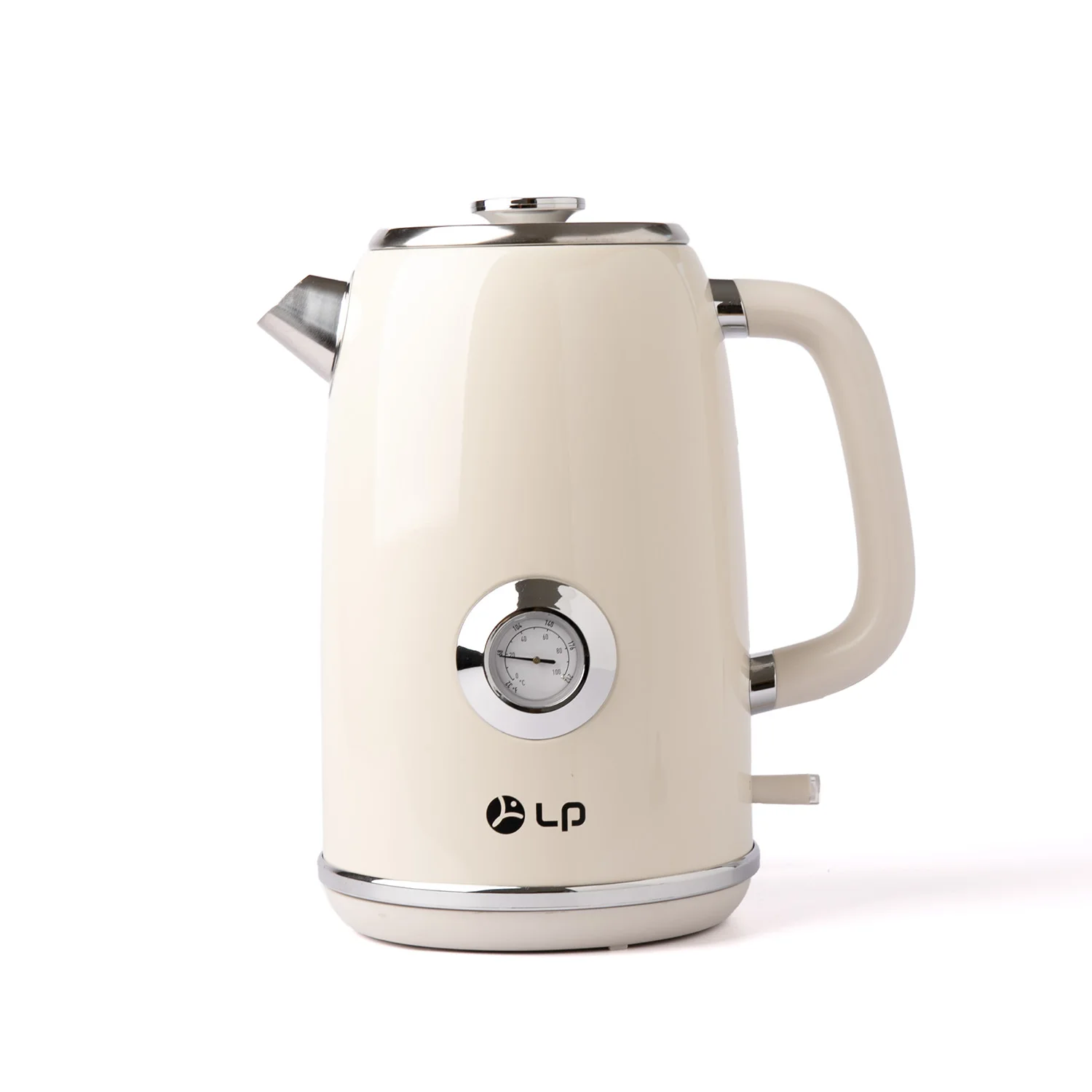Kettle, kitchen countertop hot kettle, double wall 304 stainless steel bpa free hot water heater, automatic shut-off and dry protection cream