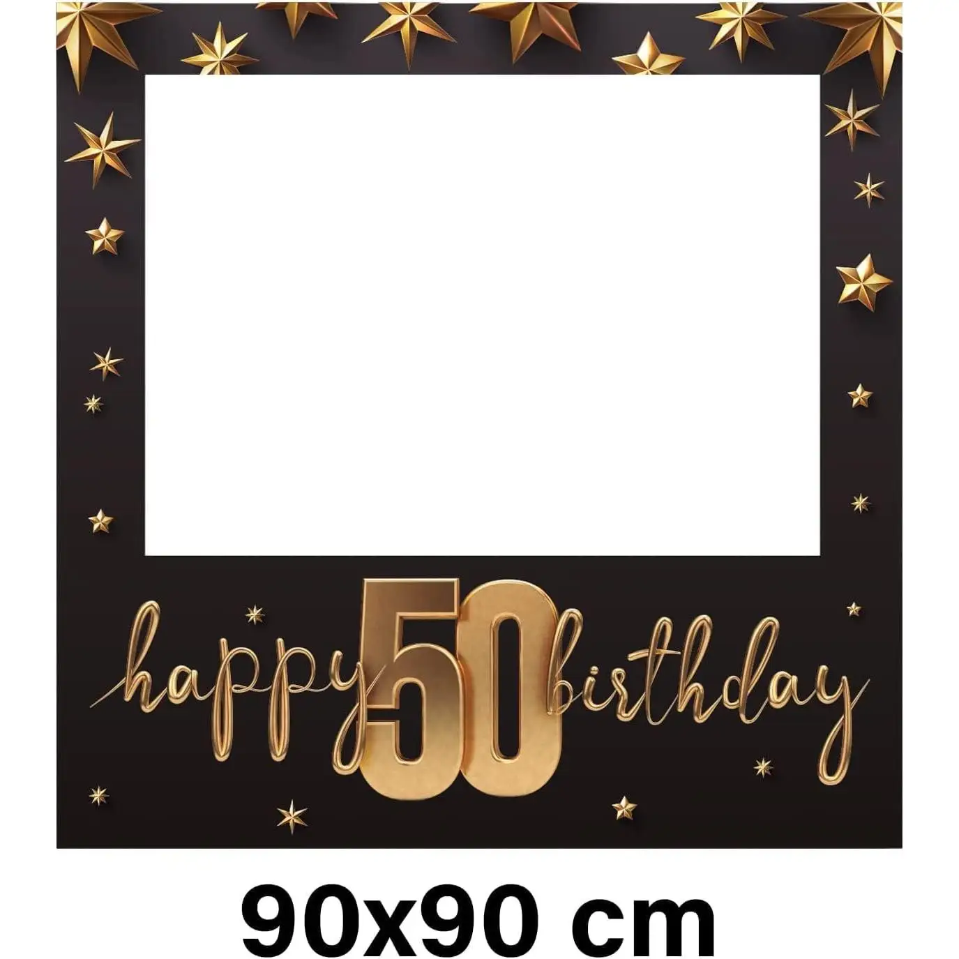 Oedim Photocall Feliz 50 Cumpleaños, 100x100cm, Eventos o Celebraciones puntuales, Ventana Troqueladas, Photocall Divertido