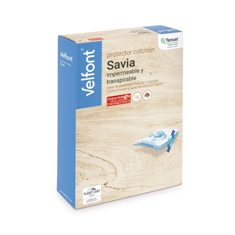 VELFONT FUNDA DE COLCHON PROTECTOR 135cm x 200cm TEJIDO TENCEL SUPERIOR AL ALGODÓN MAS IMPERMEABLE Y TRANSPIRABLE