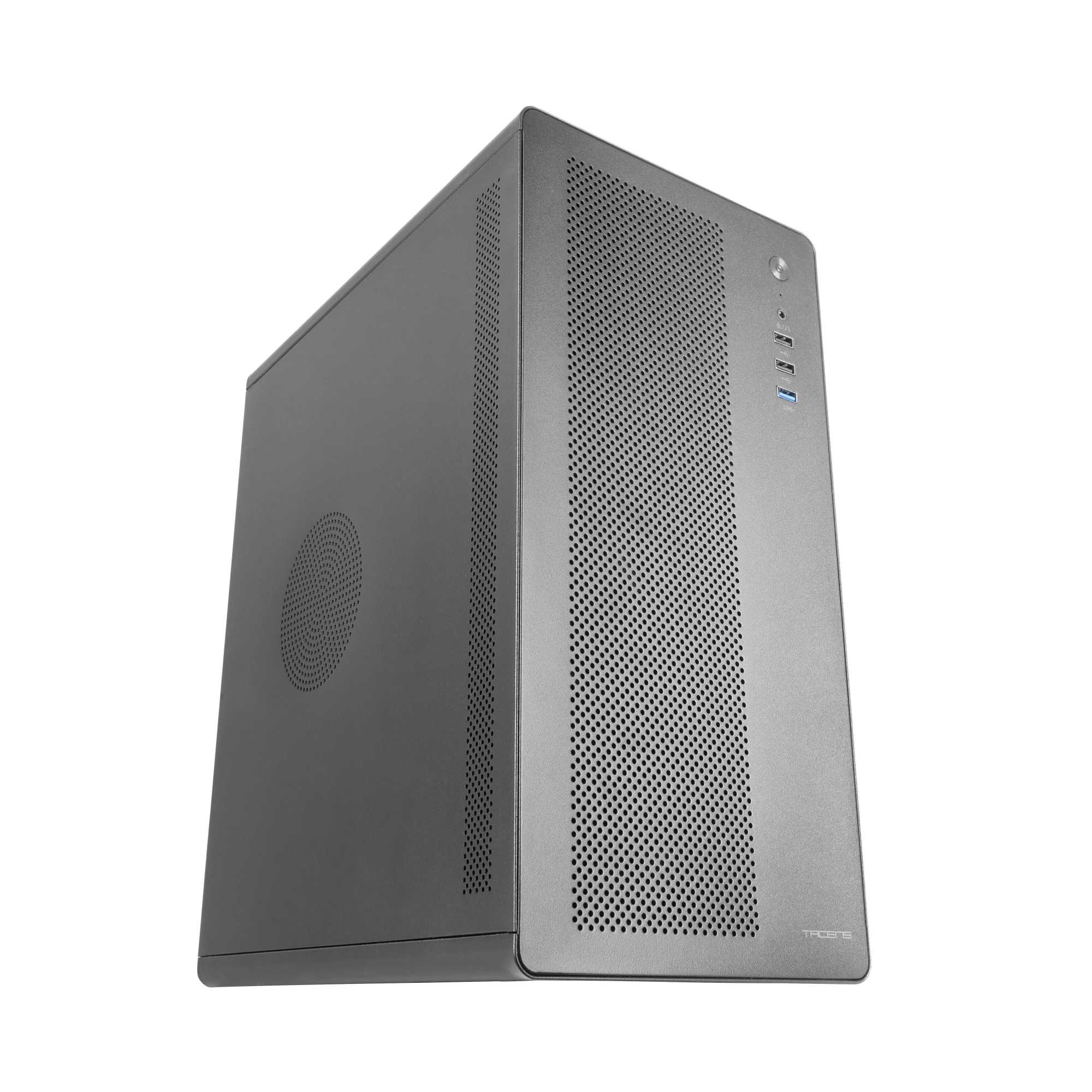 Tacens AEROM, Caja PC Micro-ATX, Estructura Metálica Robusta con Rejilla Frontal, 1x Ventilador Trasero 120mm Ultrasilencioso, Soporte hasta 3x Ventiladores Frontales, Minitorre Gaming, USB 3.0, Caja