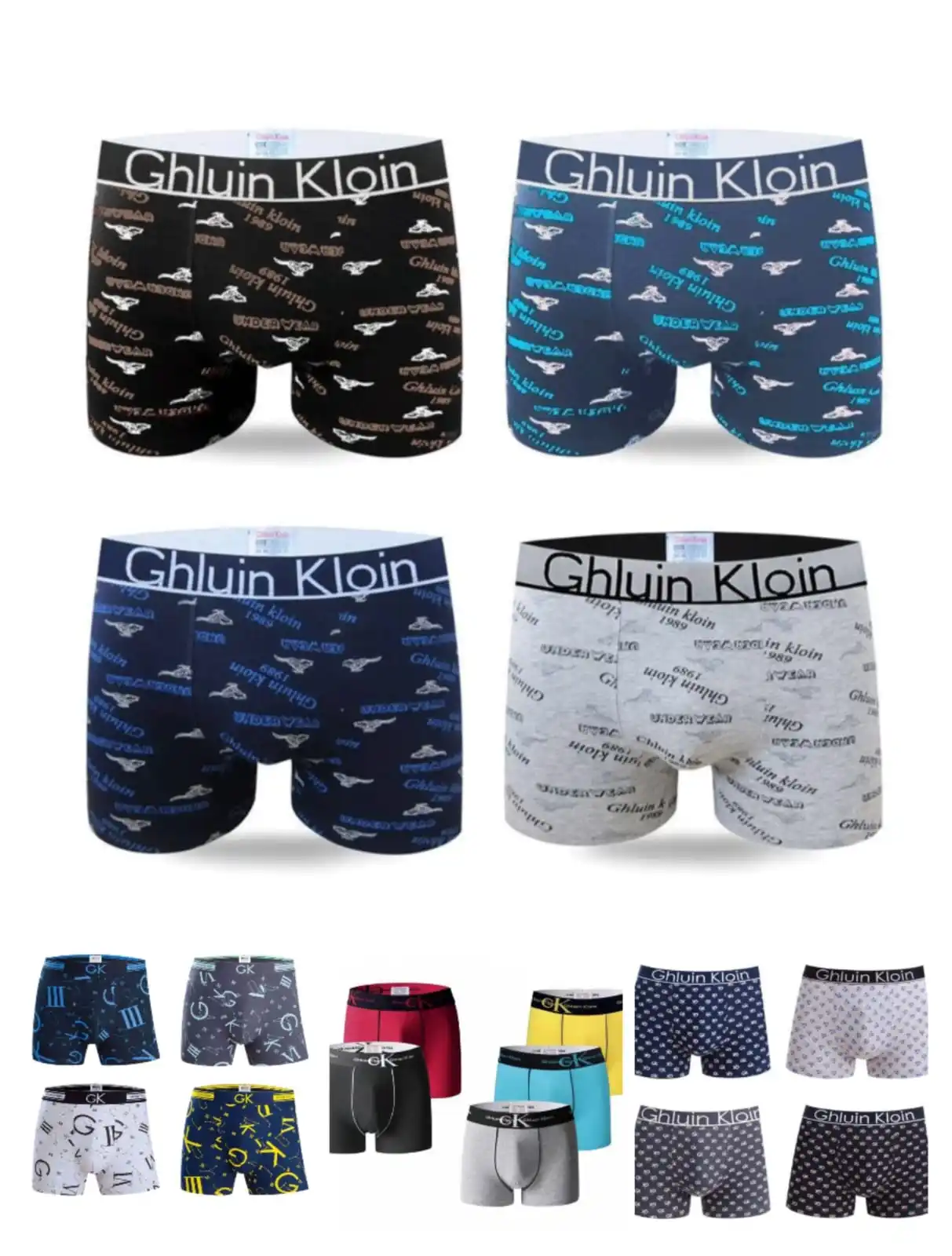 Cotton Quality Men's Boxers-Men's Cotton Boxers-Cotton Men's Underpants-Men's Cotton-Boxer High Quality GHLUIN KLOIN GK Size M L XL XXL Random Assorted Models. Read description