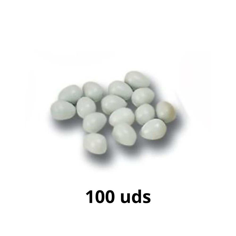 Lisa - Huevos Falsos para Canarios - Estimula la Puesta - Protección Duradera - 100 Uds