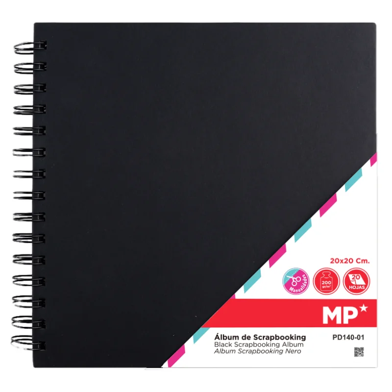 LILI HOME Scrapbooking album in brown and black sizes: 20x20 cm and 30x30 cm. Includes 20 sheets (40 pages) of 200g/m² high quality paper, thick and sturdy to support photos, stickers, ornaments and all kinds of crafts.