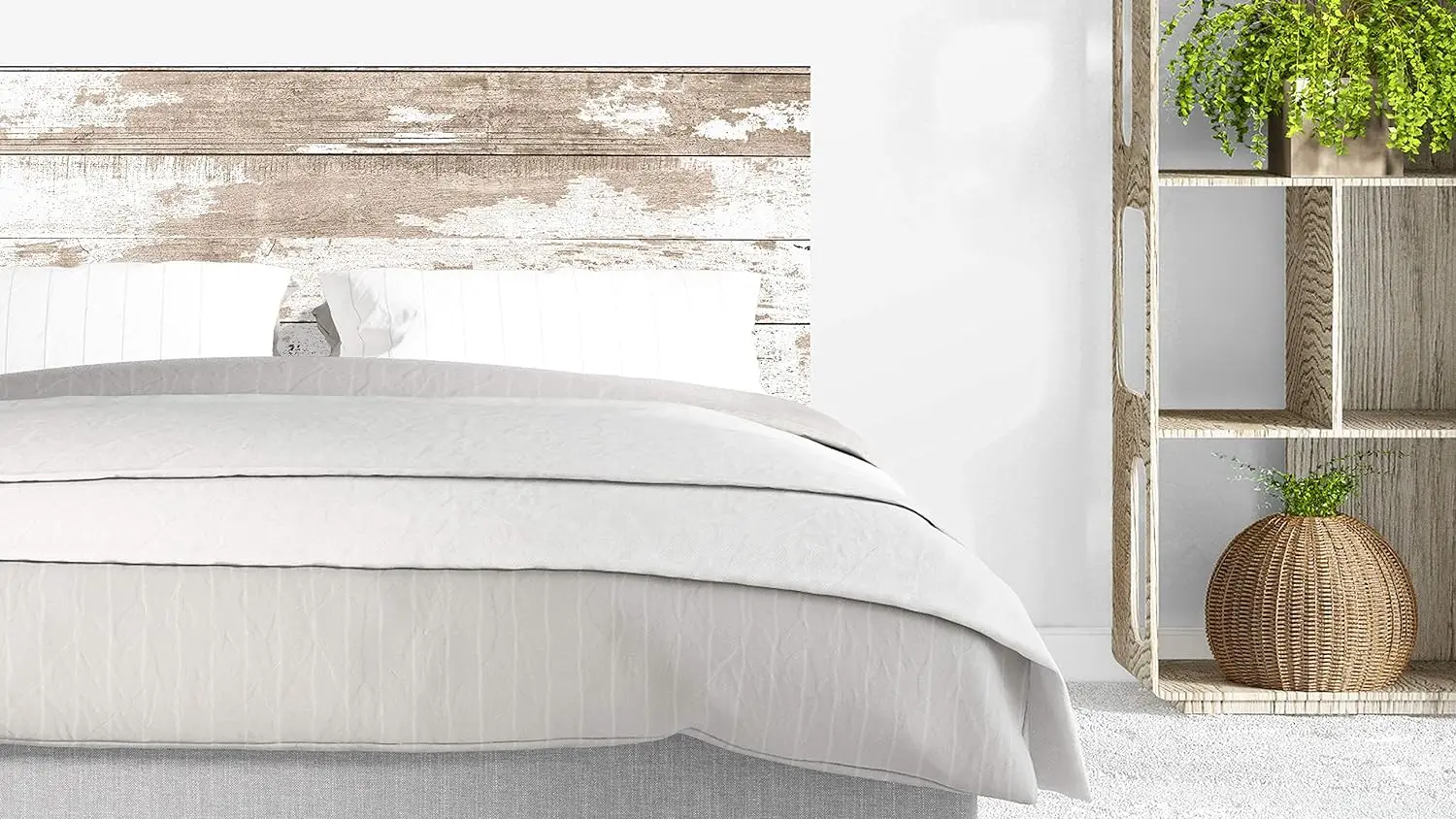 Oedim bed headboard PVC Digital printing unembossed imitation aged wood | Available in various sizes | Headboard light, elegant, durable and economical