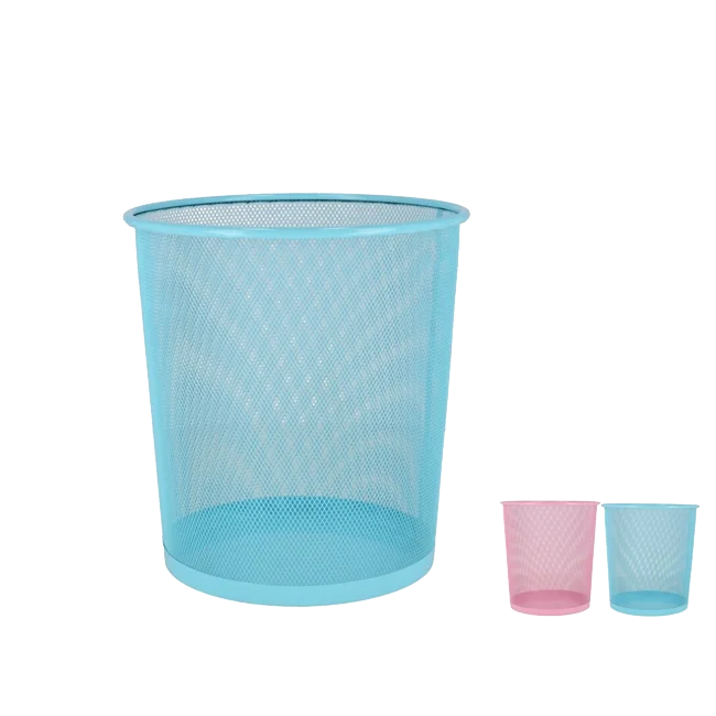 PAPELERA DE METAL 9L  23,50x23,50x26,50 cm 2 ST, UD