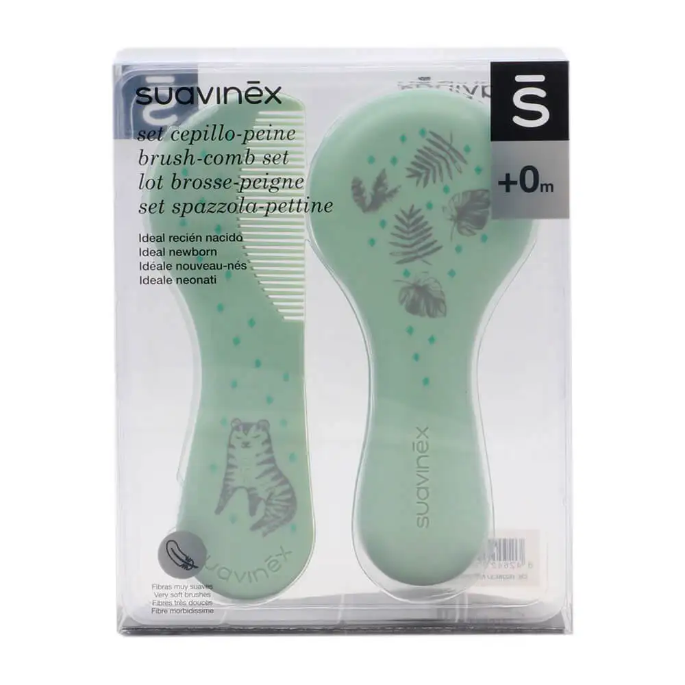Suavinex Cepillo Y Peine Infantil Soft Verde