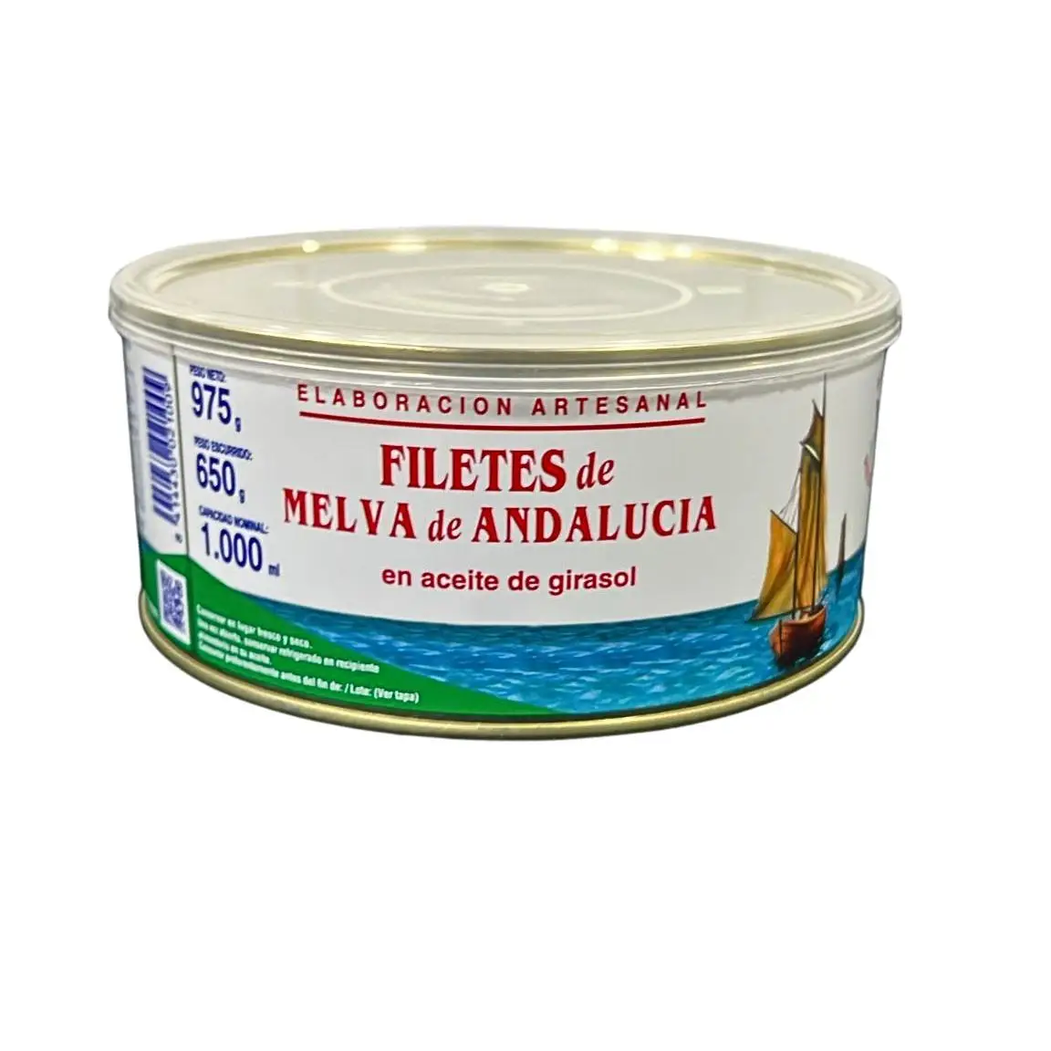 Filetes Melva Andalucía en Aceite, La Tarifeña, consevas de tarifa, Lata Grande 975g