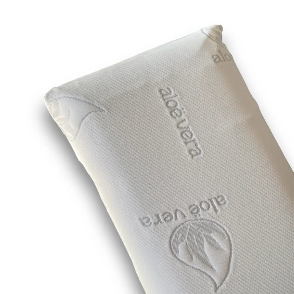 Vivid Torral - Almohada viscoelástica con núcleo 100% Viscoelástico, Funda de Aloe Vera Desenfundable, Memory Foam, Transpirable, Calidad Premium, Indeformable, Higiénica, Ergonómica, Anti bacterias, Termo regulable y Libera la presión Cervical.