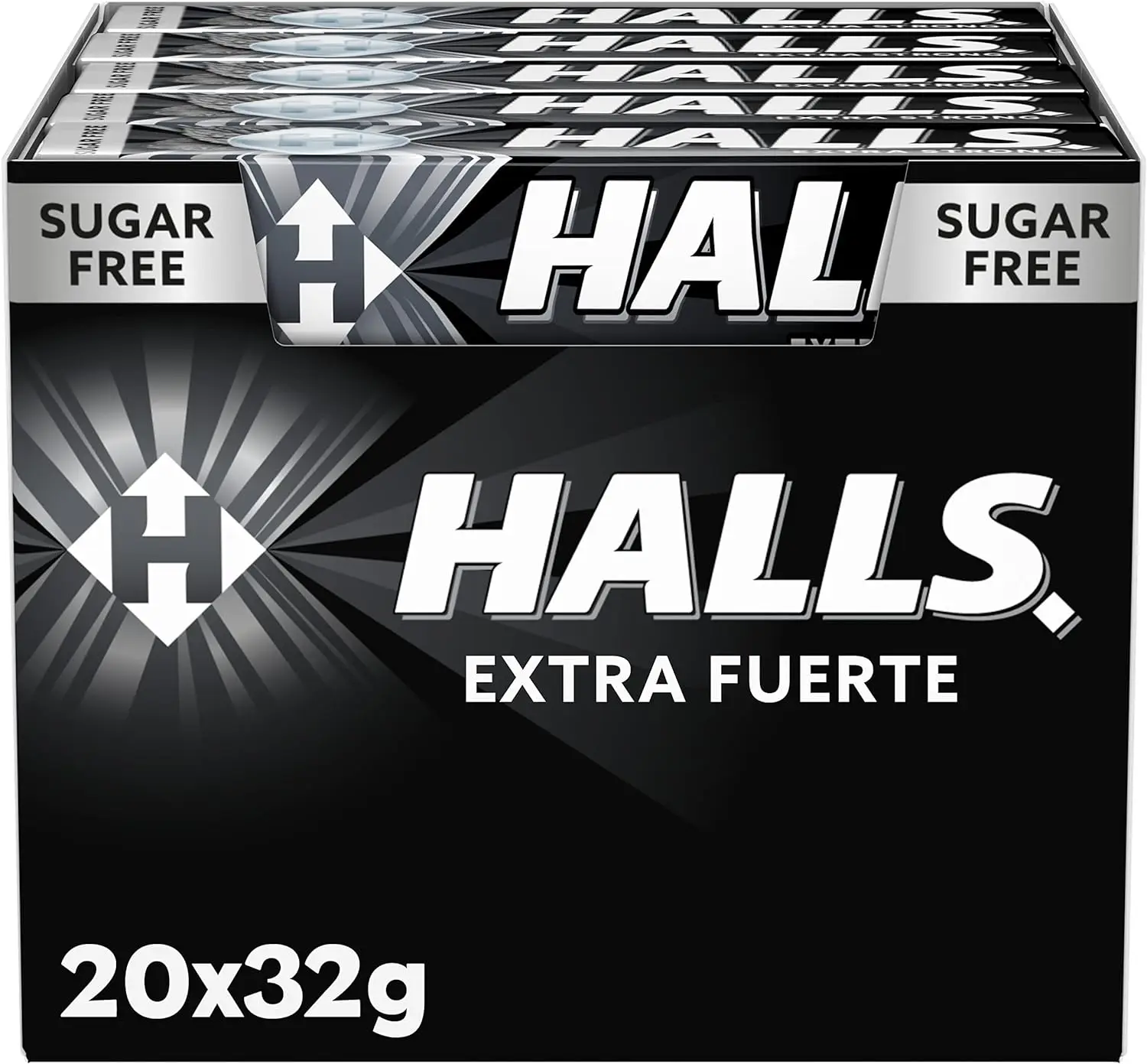 Halls Eucalyptus, Lemon and Honey, extra Strong, sandia,citrus mix Hard Caramel Box with 20 Sticks 32 g