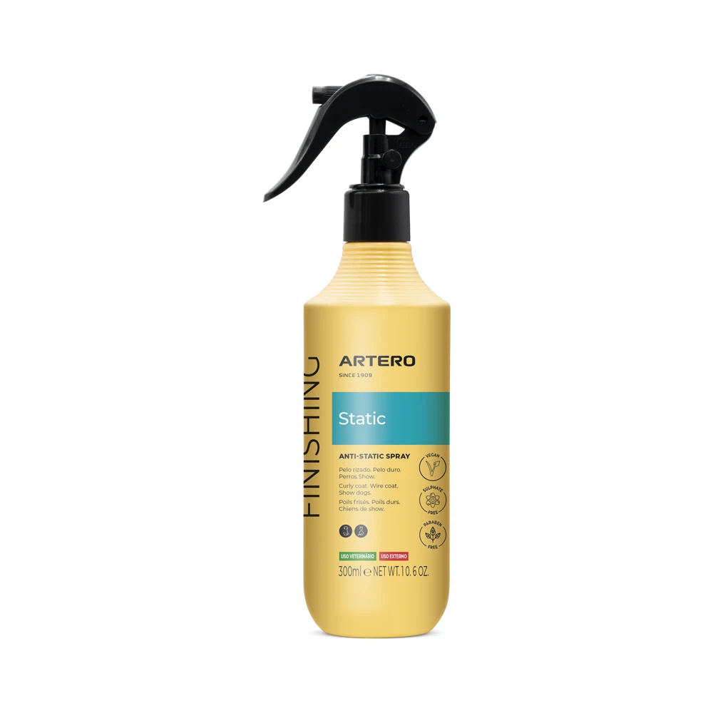 Artero Static Control Spray 300 ml – Spray Antiestático Voluminizador para Perros y Gatos – Acabado Profesional sin Encrespamiento