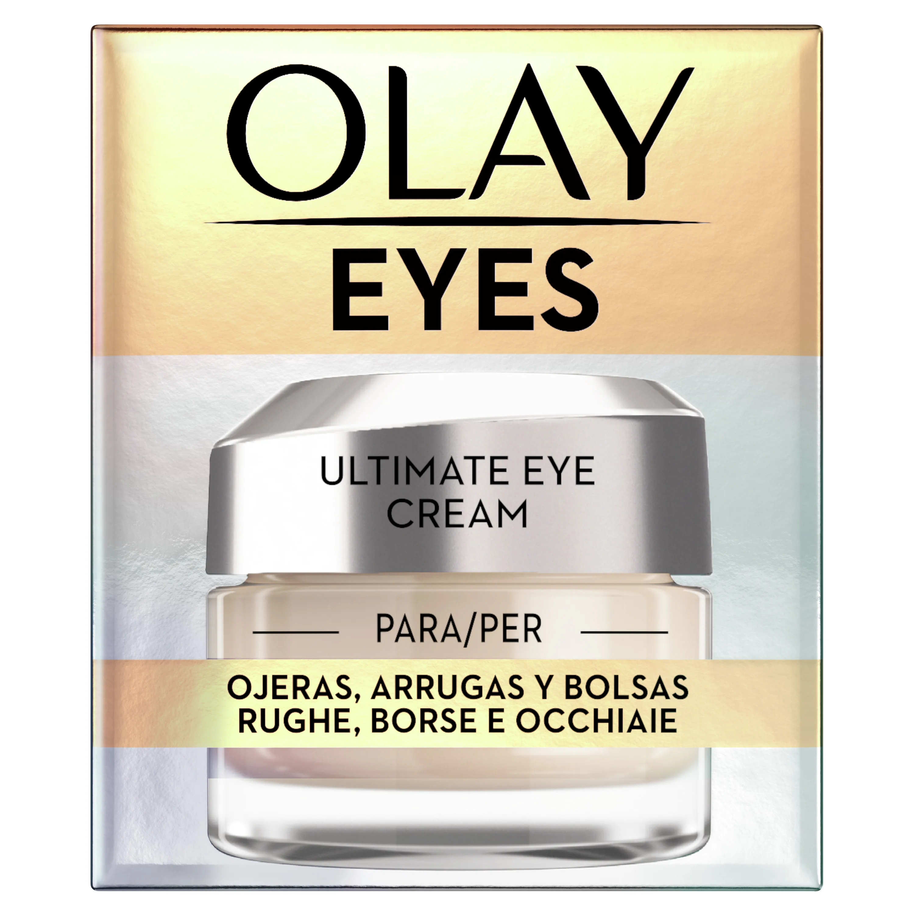 Olay Eyes Ultimate Eye Cream for dark circles wrinkle bag 3-in-1 technology, Anti-age, daily use, with peptides and vitamins, for younger look, 15 ml