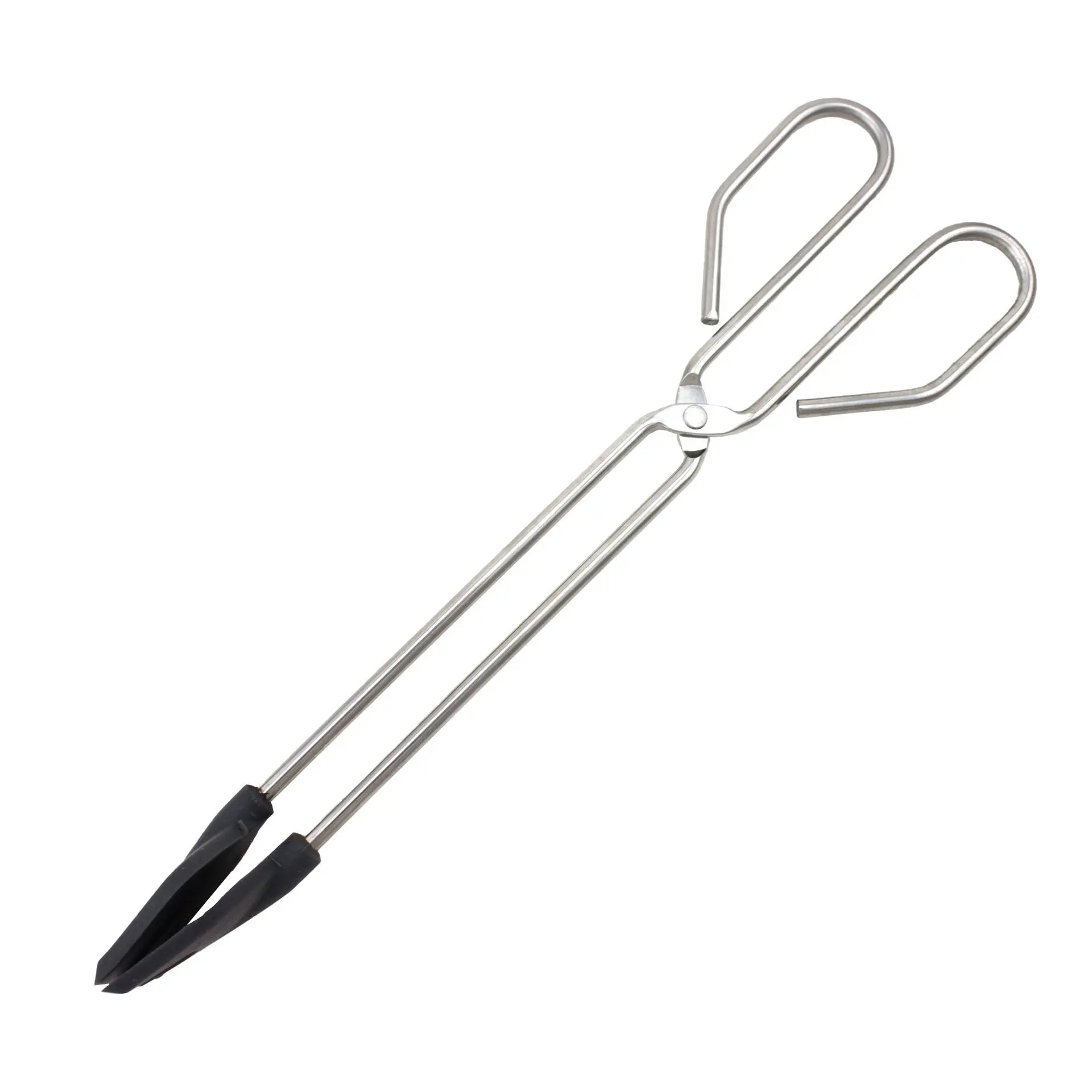 Fackelmann Tenacillas Cocina con Palas. Pinzas para cocinar y emplatar, aptoes para Croquetas y Frituras, Acero inoxidable y Silicona, Colores surtidos azul y gris. 35x8x4cm, 1 ud