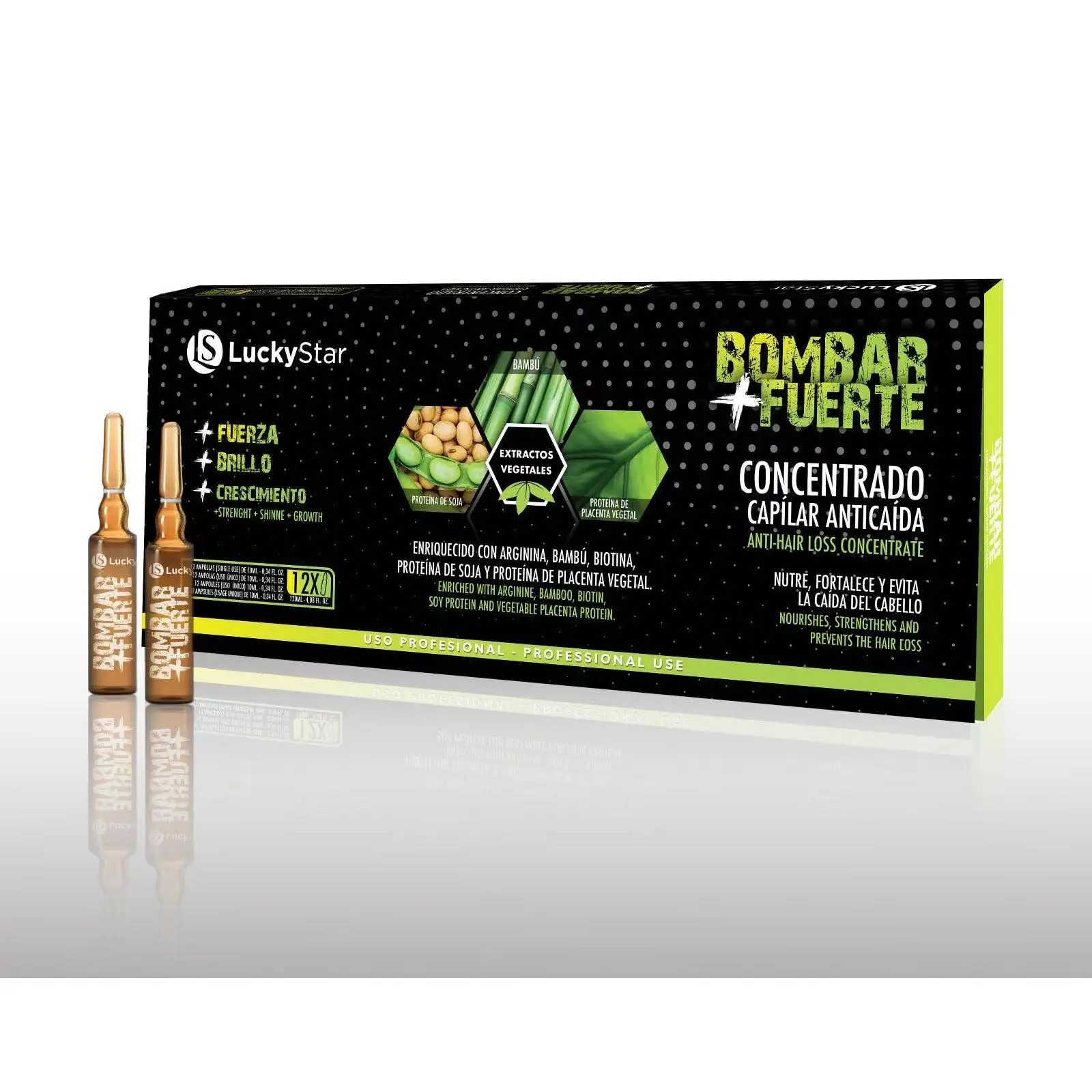 AMPOLLAS PARA PELO .12 AMPOLLAS BOMBAR+FUERTE
