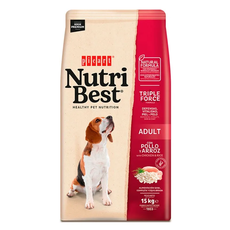 Picart NutriBest Adult Pollo y Arroz 15 Kg