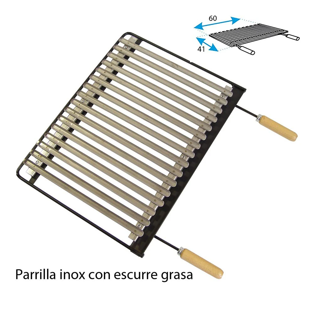 CAJÃ “N with stainless grill 61x40x32cm IMEX EL Fox