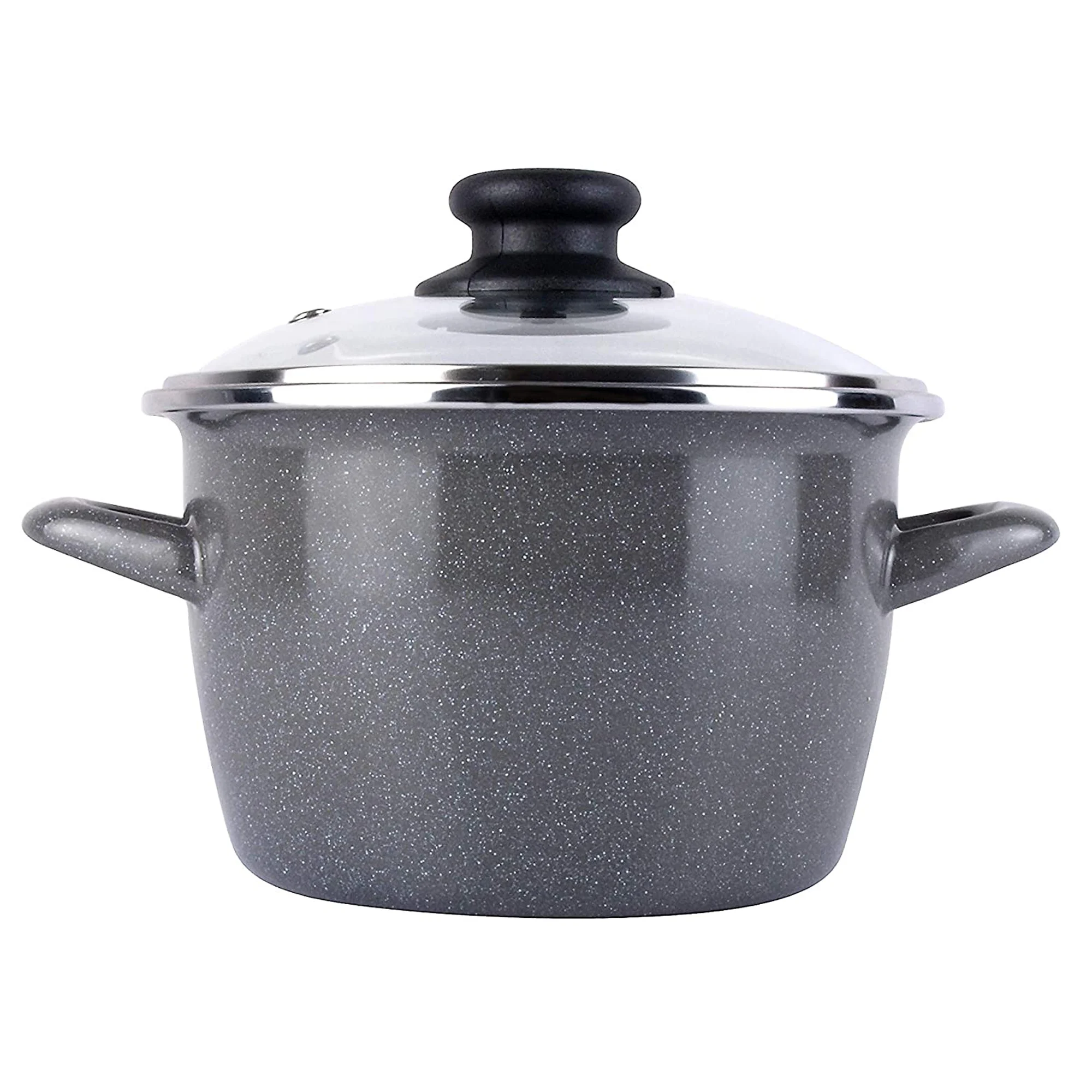 Magefesa Olla Gransasso Esmaltada Antiadherente con Tapa de Vidrio