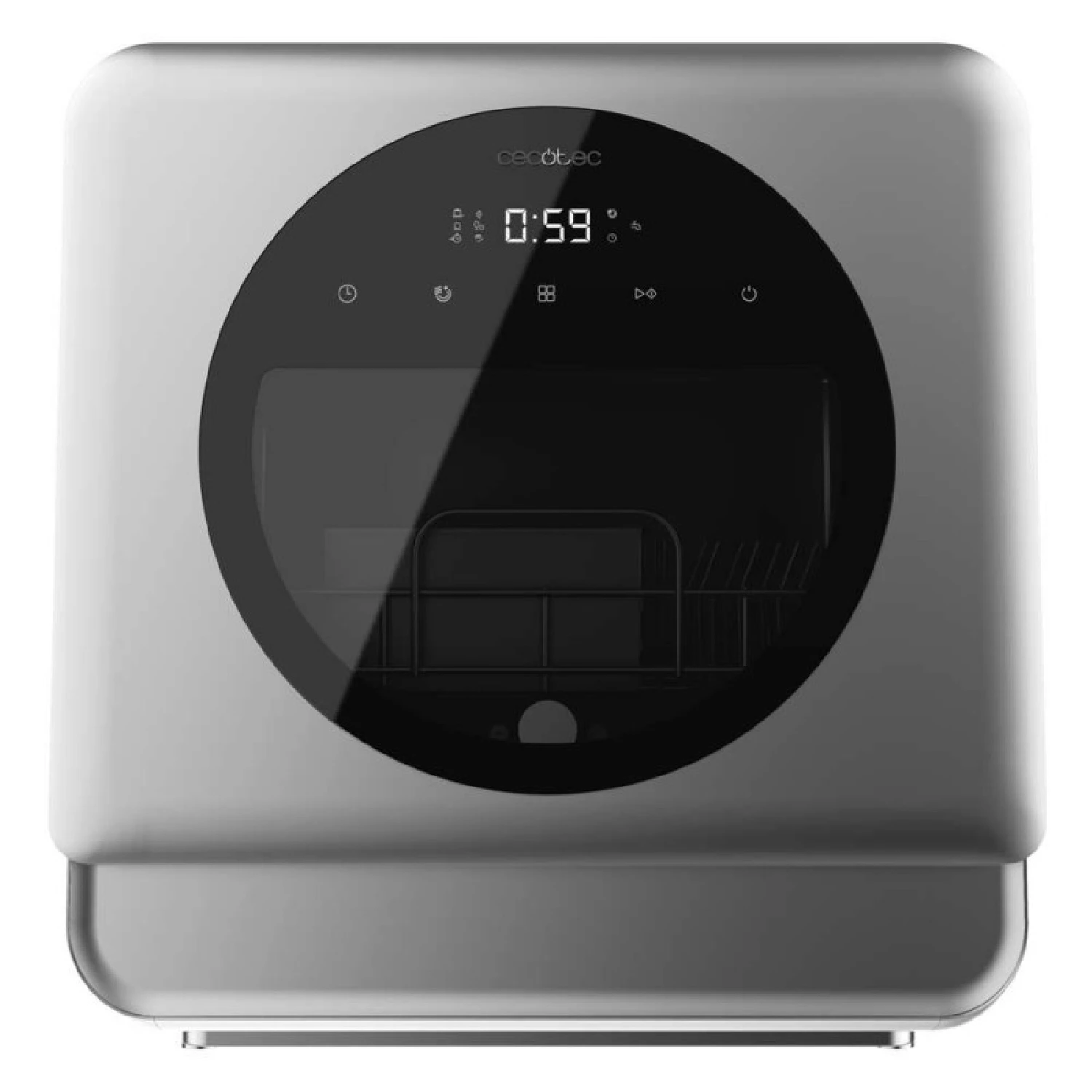 Cecotec compact dishwasher bolero aguazero 1150 dark with 3 services dark stainless steel finish, class c, with 6 programs