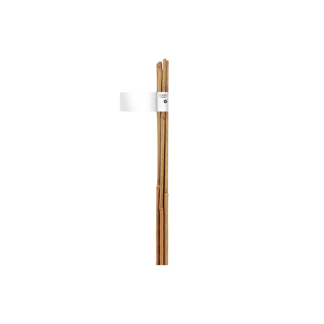 Tutor de bambú natural de 1,5 m de longitud y diámetro de 12-14 mm para jardín - Nortene