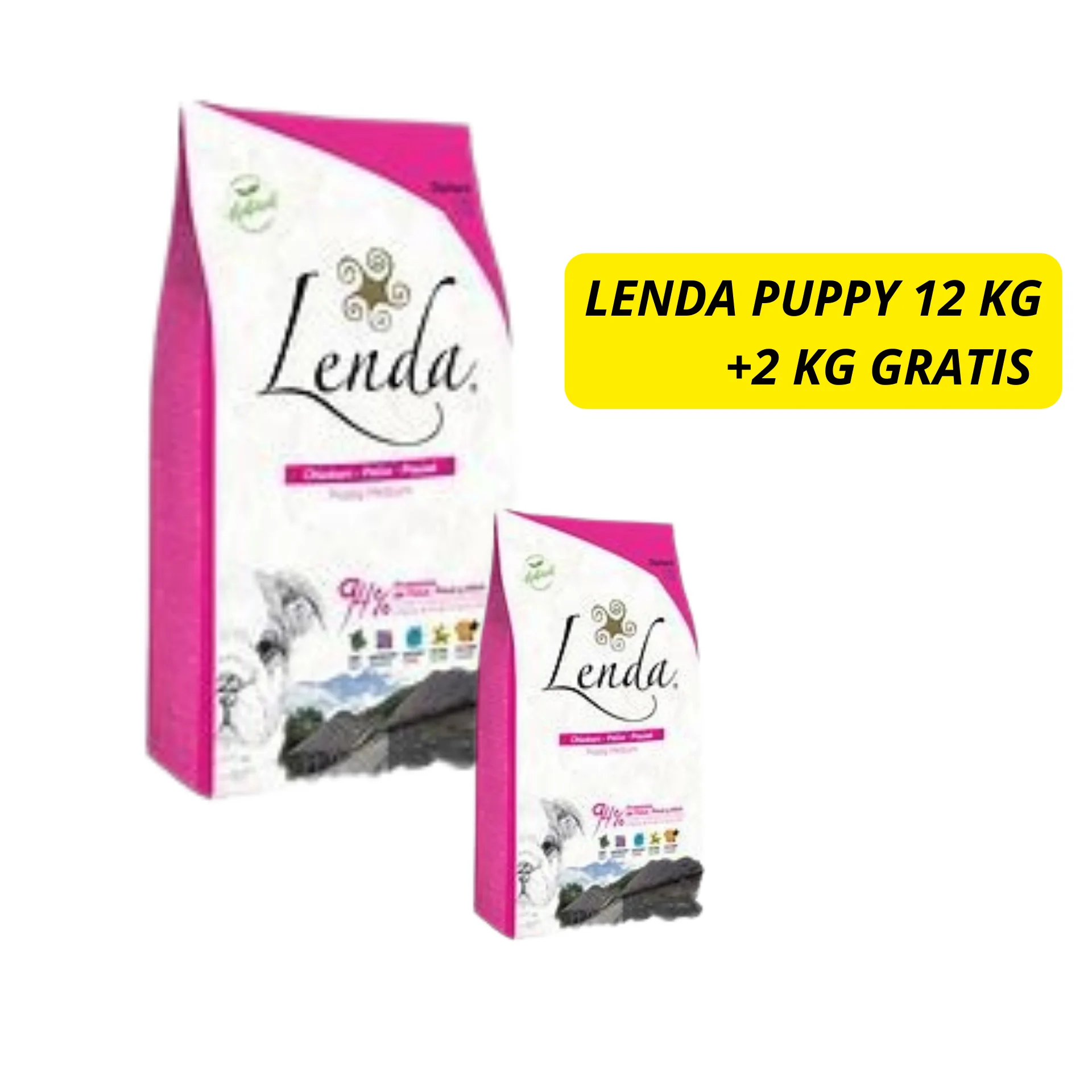 ORIGINAL LENDA PUPPY PUPPY dog feed 12 KG + 2 kg free