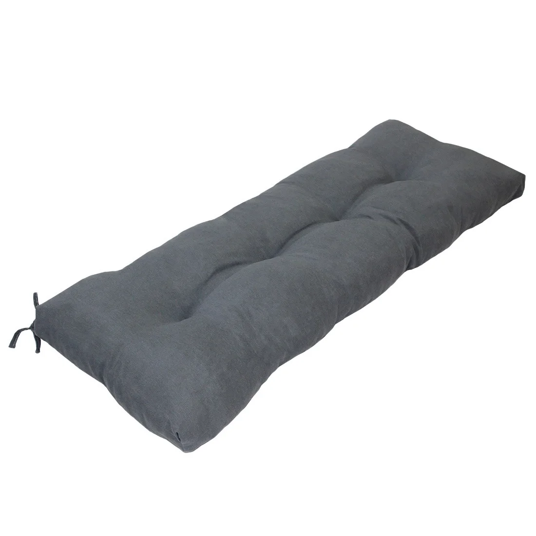 Acomoda Textil – Cojín para Banco Gris Oscuro de Loneta con Agarraderas 120x50x8 cm. Asiento Acolchado, Cómodo y Decorativo para Interior y Exterior en Hogar, Jardín y Terraza. NO INCLUYE BANCO