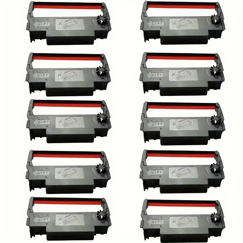 10 Cintas de Tinta Compatibles Epson ERC38 / ERC34 / ERC30 Negra / Roja Cinta Matricial C43S015376