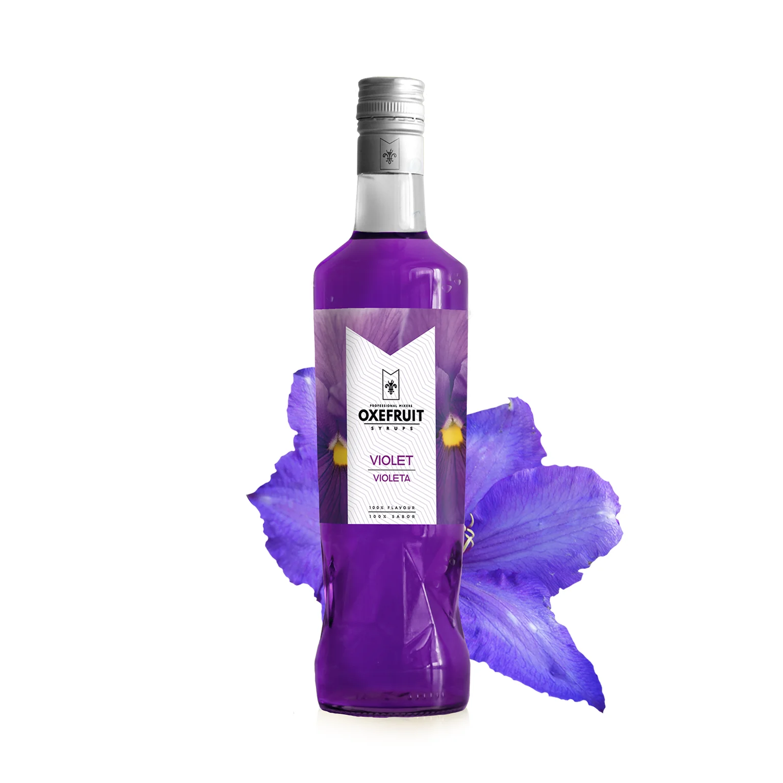 Sirope de Violeta Oxefruit para Cócteles y Frappés. Sin Gluten y Vegano. 70 Cl