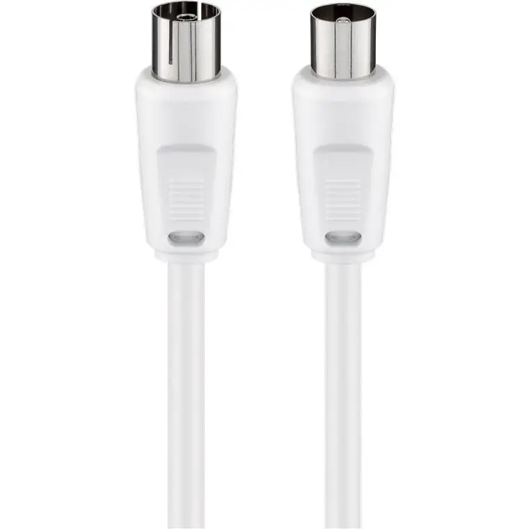 Goobay 50910 cable coaxial 0,5 m Blanco