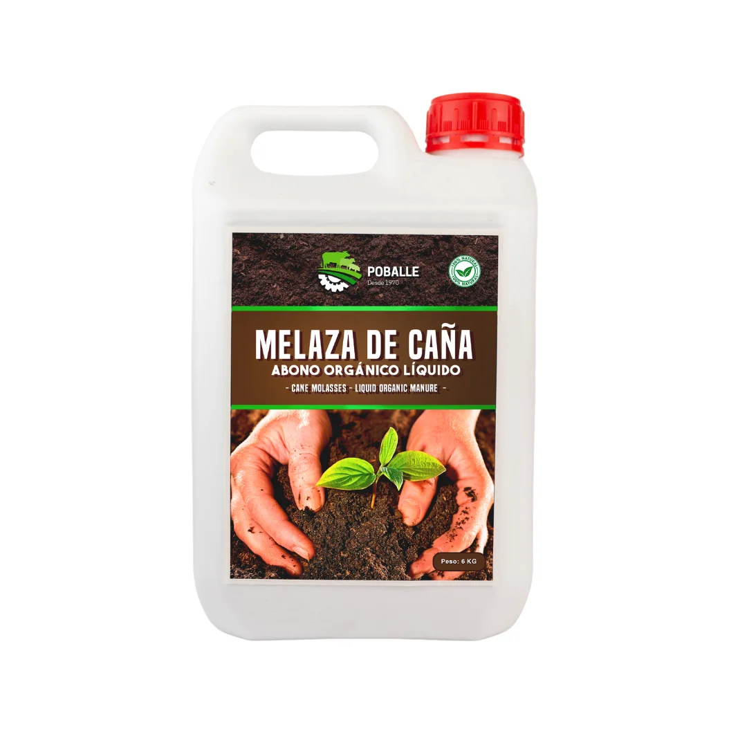 POBALLE S.A. Melaza de Caña de Alta Calidad | Garrafa de 6 KG |Melaza de alta calidad para compost | Aporta Nutrientes y Energía