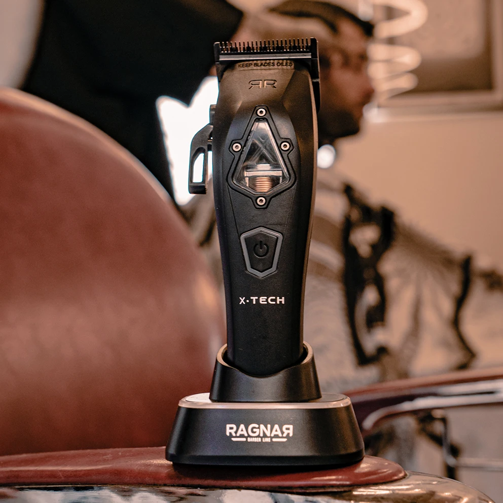 NEW! RAGNAR - CORDLESS HAIR CLIPPER 9000RPM with 5W Tech Vector Motor, Diamond-Like Carbon Blades, 120min Runtime, USB-C Charging, 6 Magnetic Combs for all hair types, ideal for professional grooming and beard trimming. #2