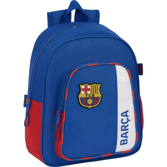 SAFTA - F.C.BARCELONA 2ª EQUIPACION Mochila Infantil Diseño Único y Licencia Oficial Adaptable a Carrito Portamochilas - Mochila Bolsillo lateral portabotellas con Hombreras ergonómicas y acolchadas -