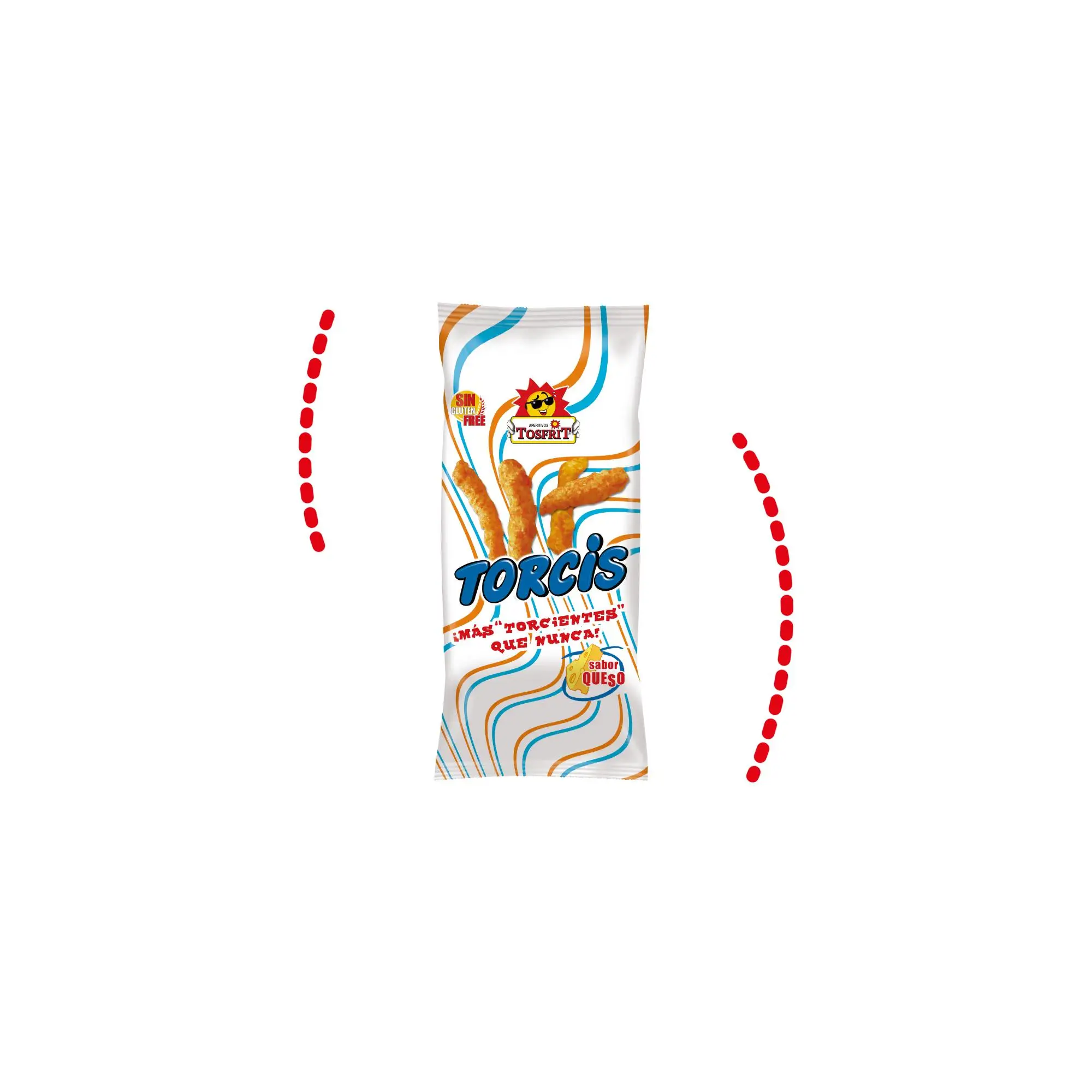 Tosfrit Aperitivos Tosfrit TORCIS QUESO 20 Unidades 60 Grs. - Deliciosos Snacks de Queso - Aperitivos de Maíz