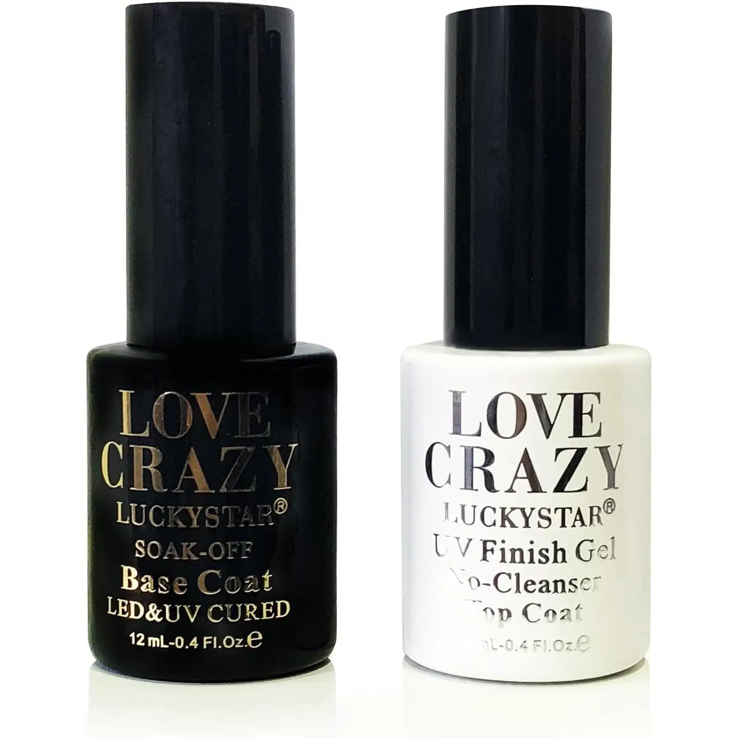 Love Crazy Lucky Star Love Crazy – Kit Base y Top Coat Uñas Permanentes – 12ml