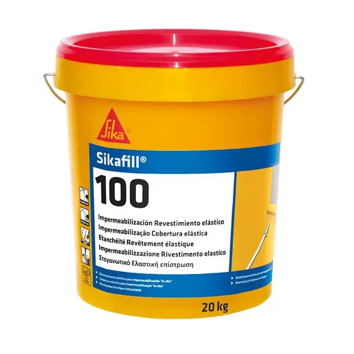 Sika Caucho Revestimiento Acrílico Impermeable Impermeabilización Sikafill 100