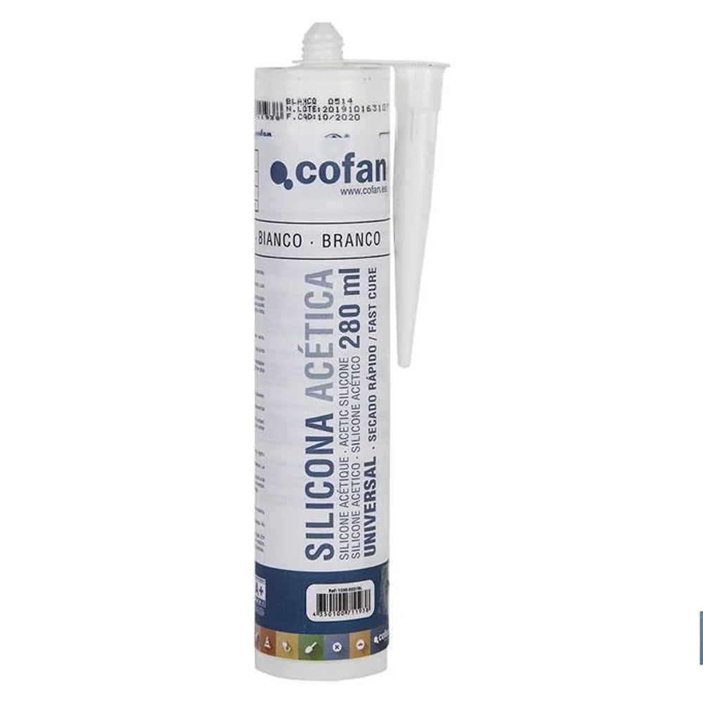 Silicona Acética Universal Bote 280ml - Color Blanco o Transparente