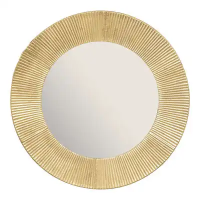 Factory Cuadros Espejo de Metal Dorado 90cm - Decorativo