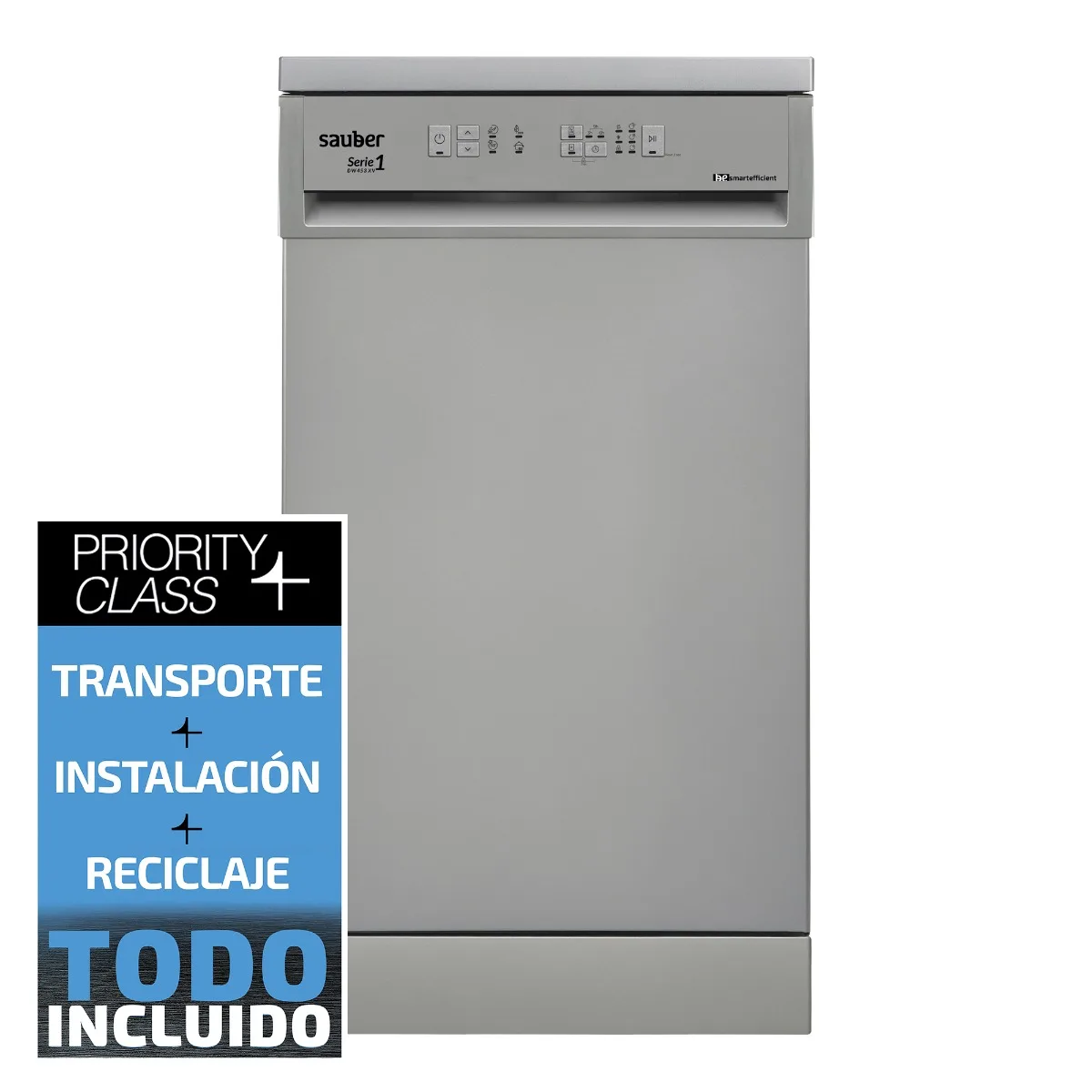 Lavavajillas 45 cm SAUBER SERIE 1-DW453X V e 10 cubiertos inox  ENVÍO E INSTALACIÓN GRATIS