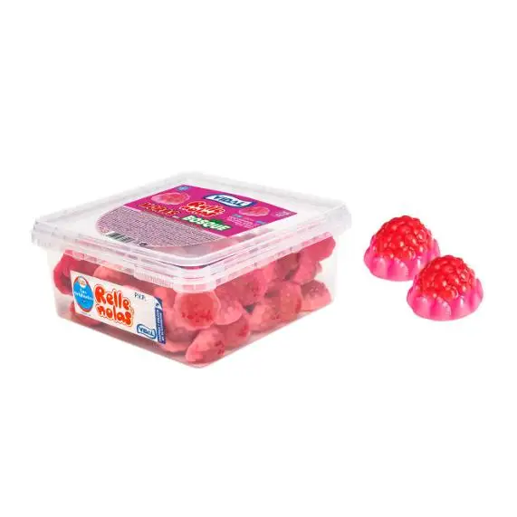 VIDAL Fresas del Bosque Rellenas,rellenolas de fresa del bosque bandeja de 75 uds aprox. 795 g Sabor a Fresa Sin gluten Sin grasa Vidal sabor Original garantizada