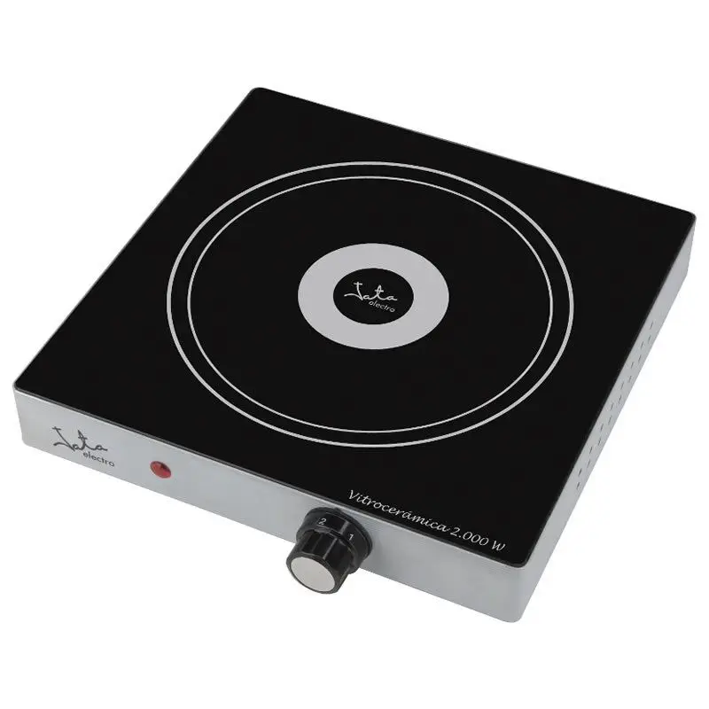Placa de inducción jata v139 - 2000w - ø180mm - termostato regulable - cuerpo metálico - protección sobrecalentamiento