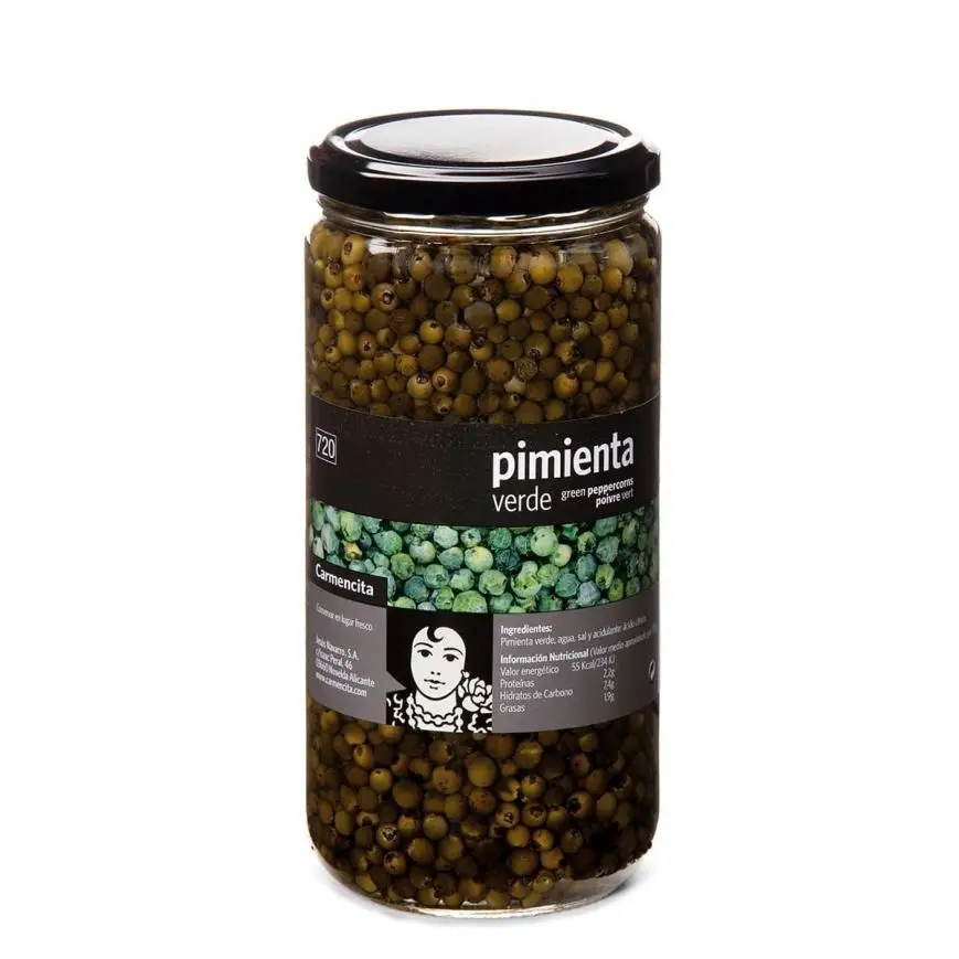 Carmencita pimienta verde en grano bote 450 gramos