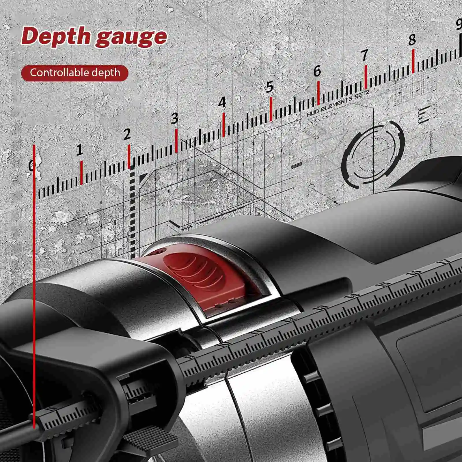 Multi-function Impact Electric Drill, Home Wall Hole Drilling Power Tools, Wood Metal Stone Cutting, Variable Speed