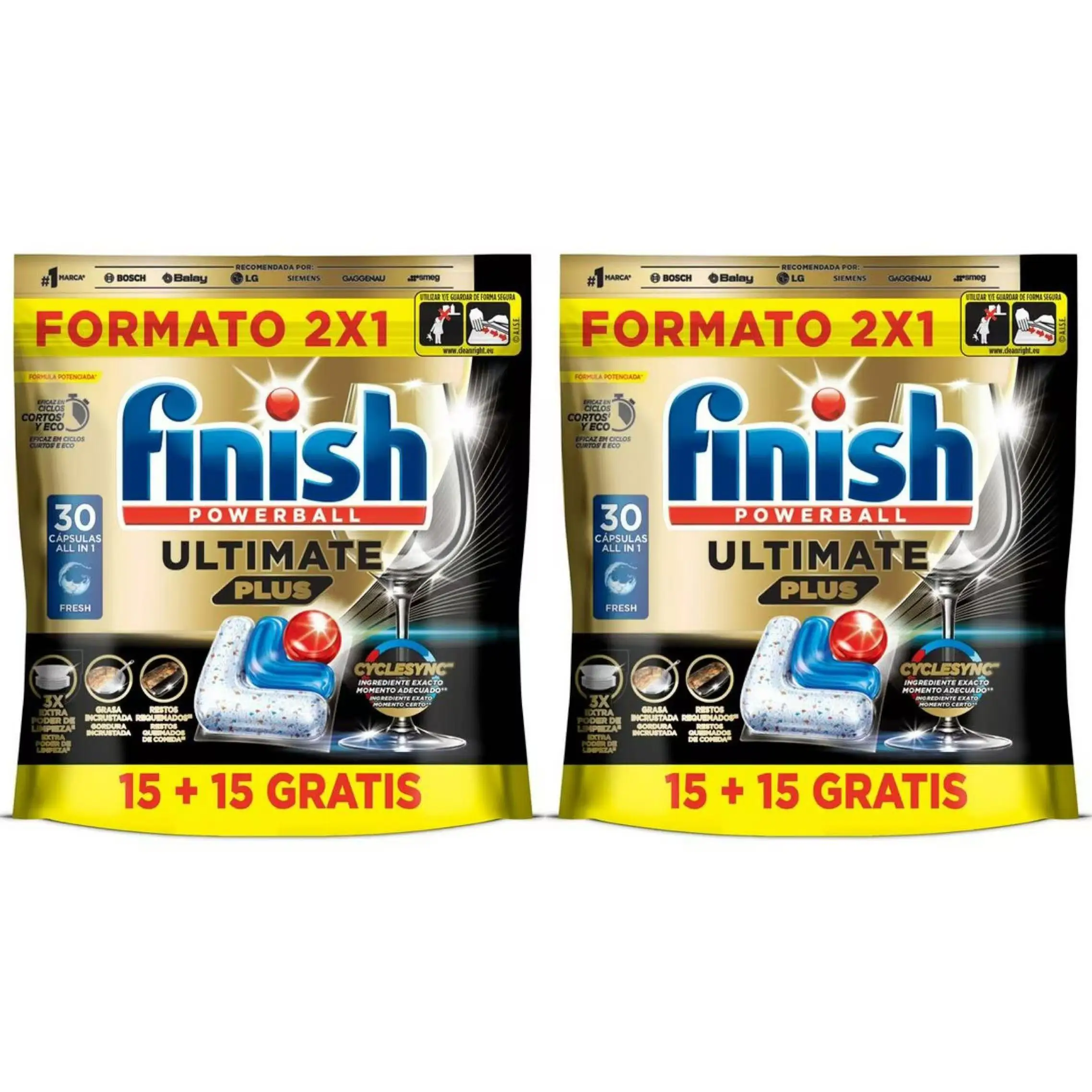 FINISH Lavavajillas maquina ultimate plus 60 Lavavajillas