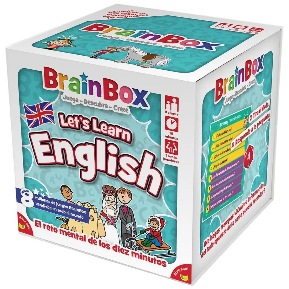 Asmodee - Juego de mesa BrainBox Lets Learn English