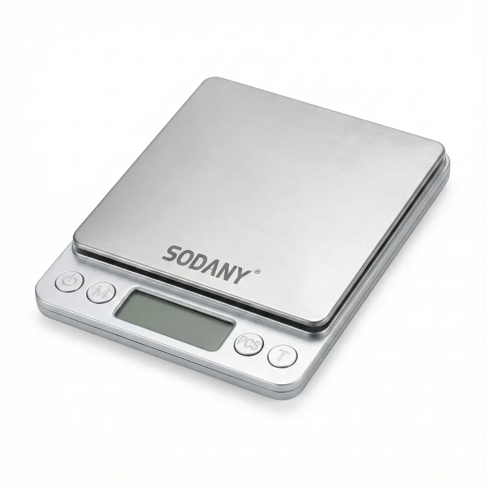 SODANY Báscula Digital 500g/0.01g, Gramera Precisión Cocina y Joyería. Balanza Bolsillo LCD Tara Pilas Incluidas