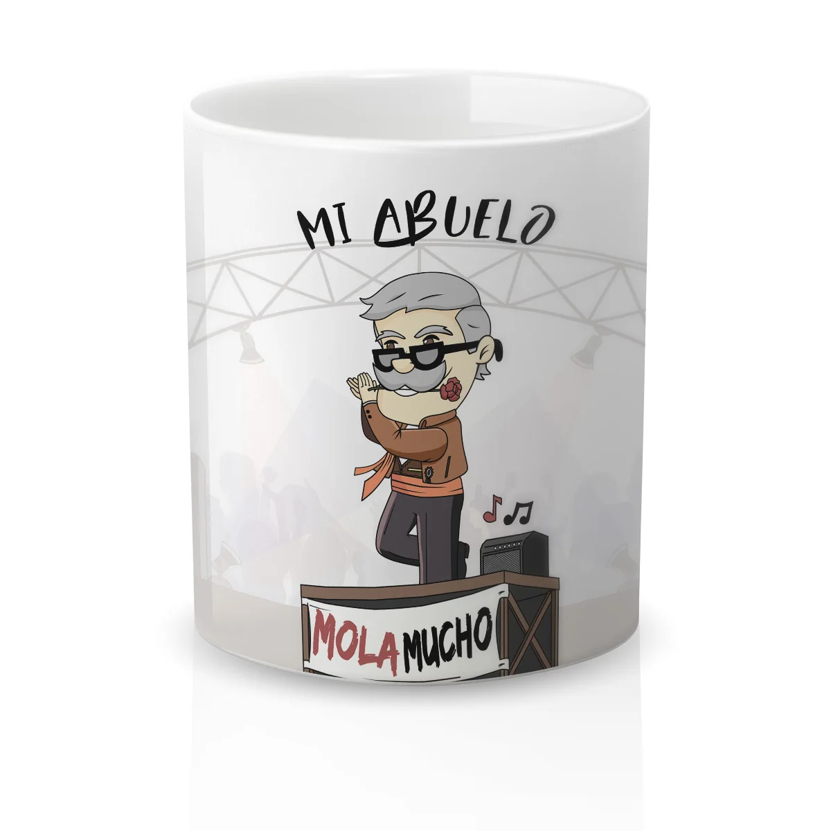 Taza cerámica Regalo Original Amor y Amistad. Resistente 100% al microondas y lavavajillas. Taza con Frase Mi abuelo mola mucho