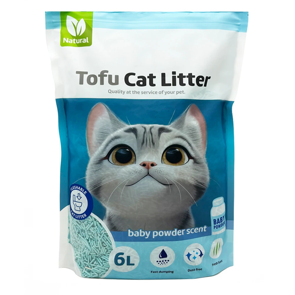 Cat agglomerant cat litter Baby Powder free easy to agglomerate odour controls in the toilet flavor Baby Powder BPS-15456