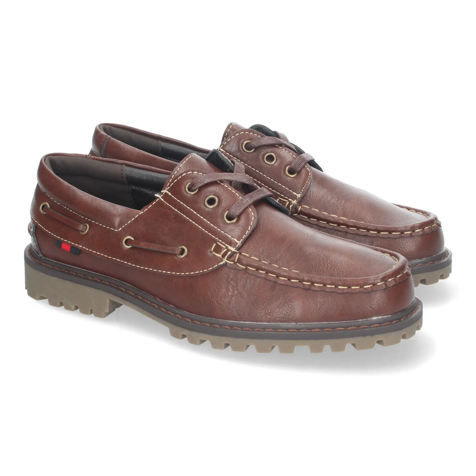 Mocasines elegantes planos para hombre color marrón 8081