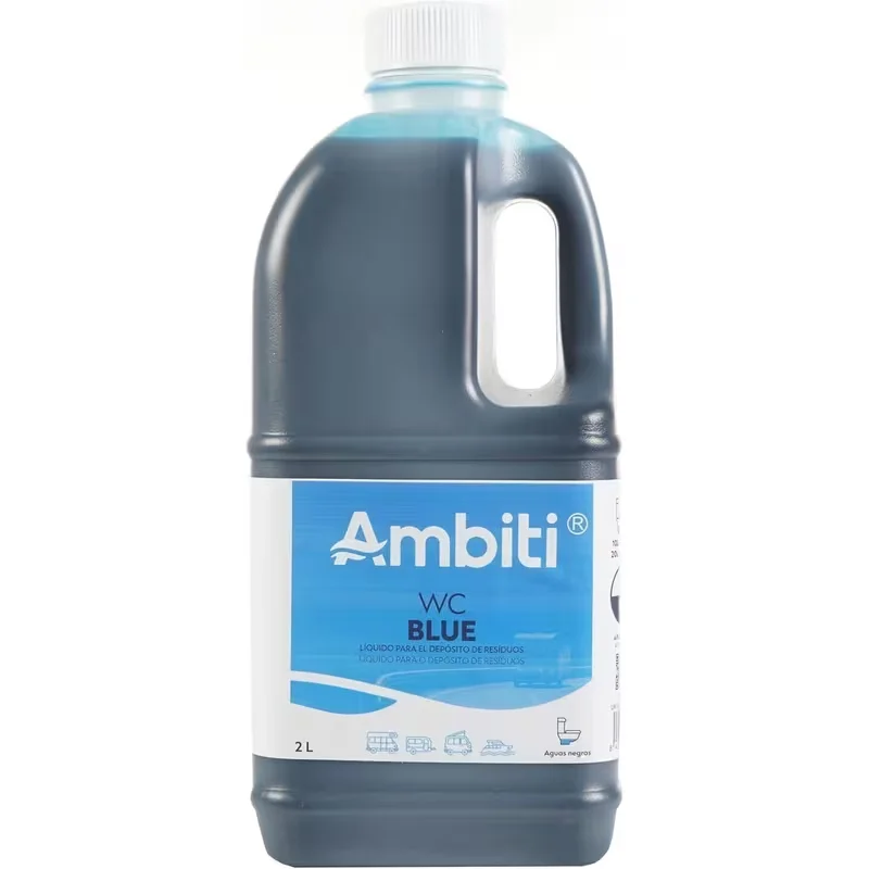 Ambiti | Blue | Aditivo para Depósito| Eliminación de Residuos WC | Líquido para Aguas Negras | Inodoro de Autocaravanas y Caravanas | Sanitary Fluid | Fragancia Piña Colada