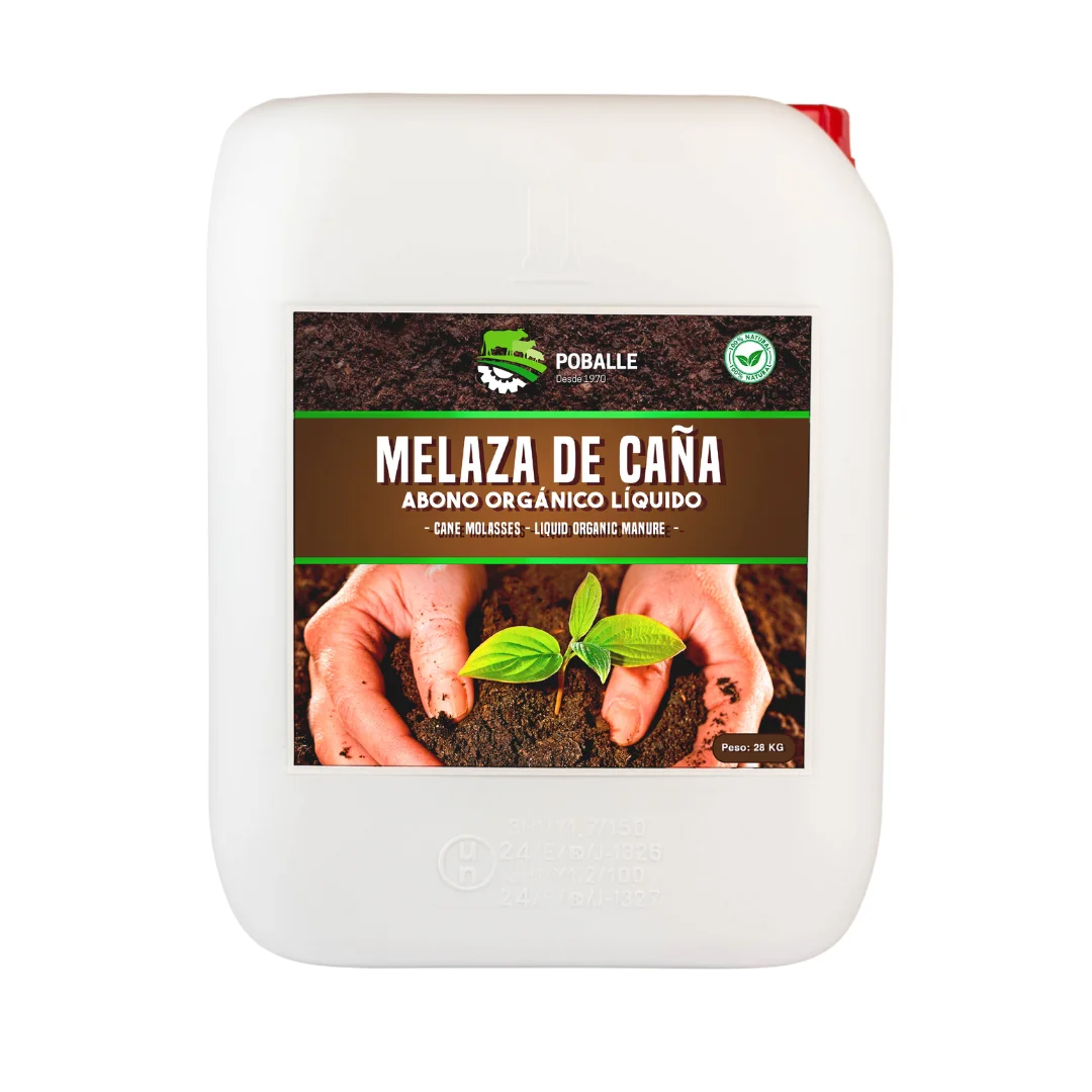 POBALLE S.A. Melaza de Caña de Alta Calidad | Garrafa de 28 KG |Melaza de alta calidad para compost | Aporta Nutrientes y Energía